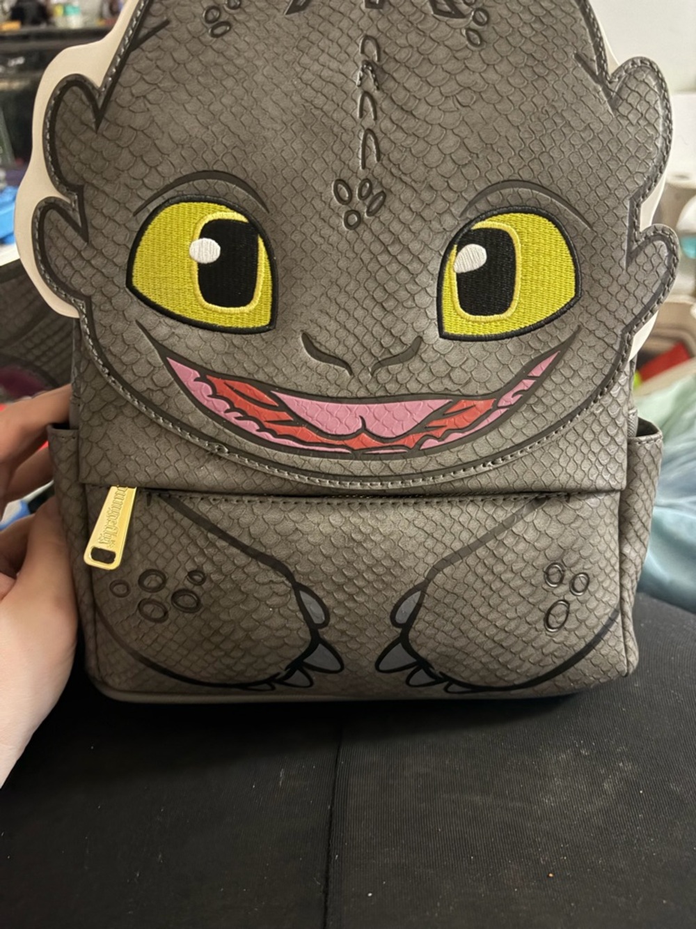 Loungefly Gray Toothless Dragon Mini Backpack